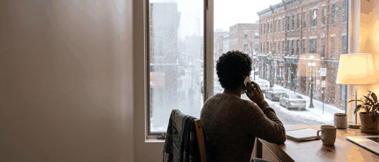 A student calling about a PGWP application from a snowy Canadian city